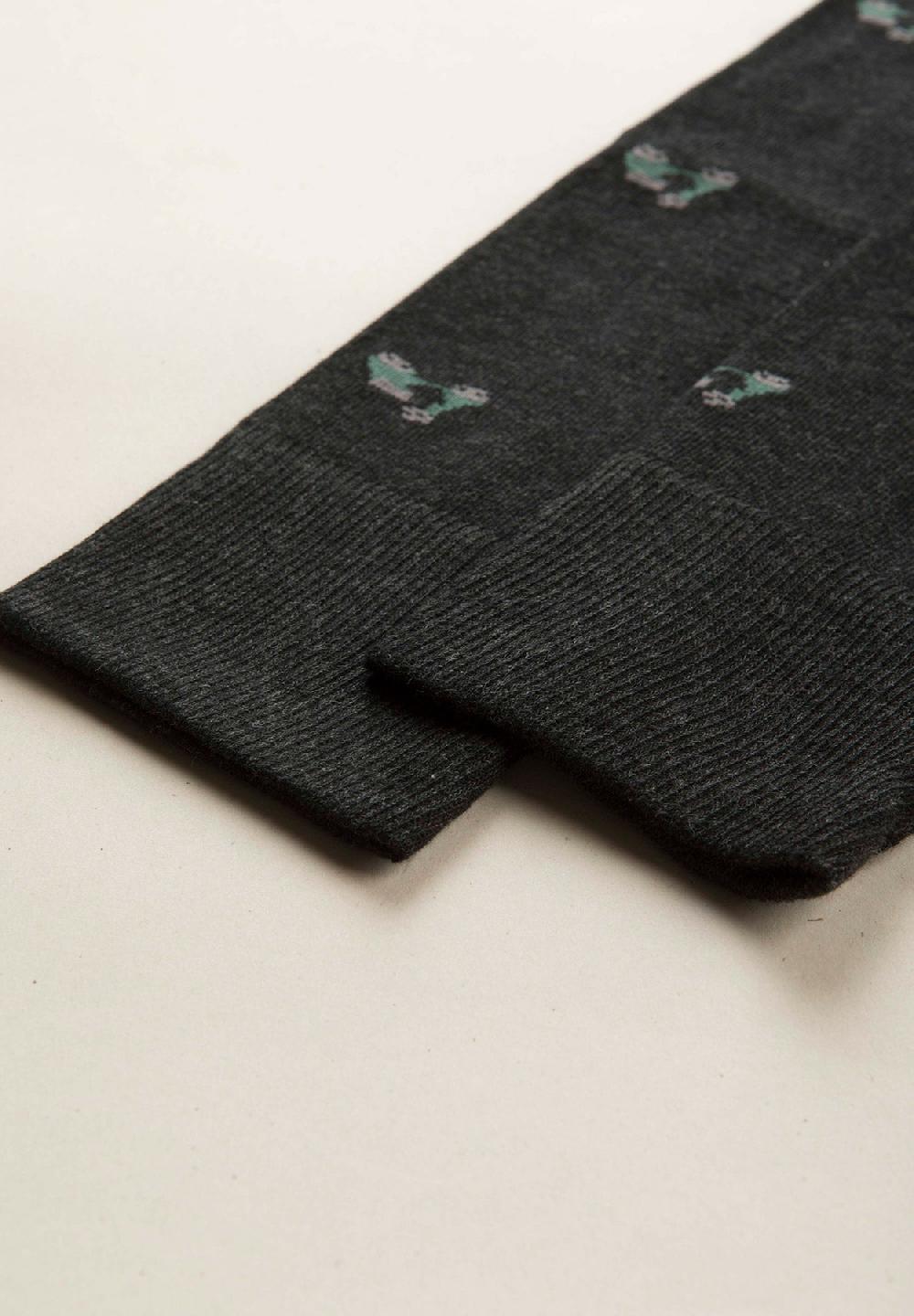 Angelico Calza antracite fantasia vespe cotone stretch Italia