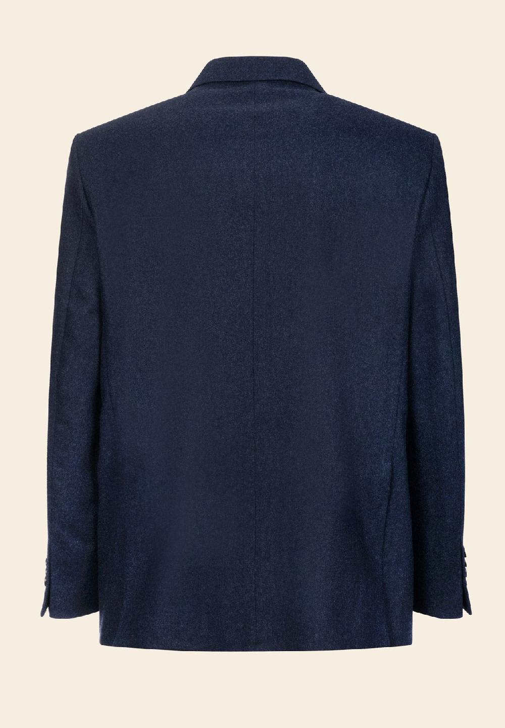 Angelico Giacca blu misto lana comfort fit In Linea