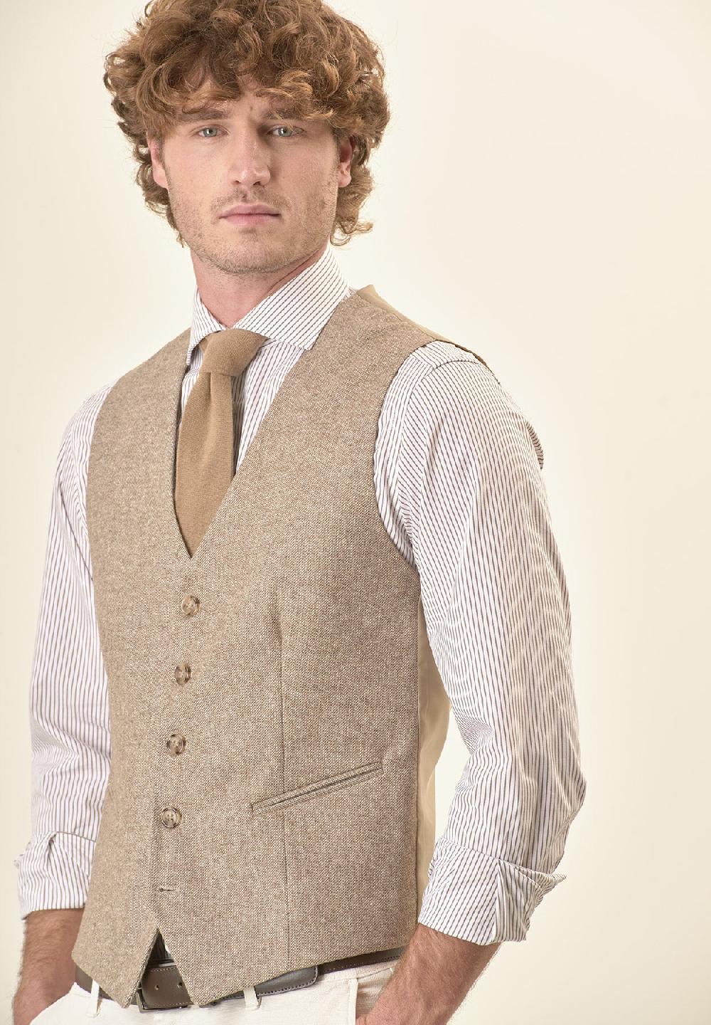 Angelico Gilet beige knickerbocker custom fit Promozione