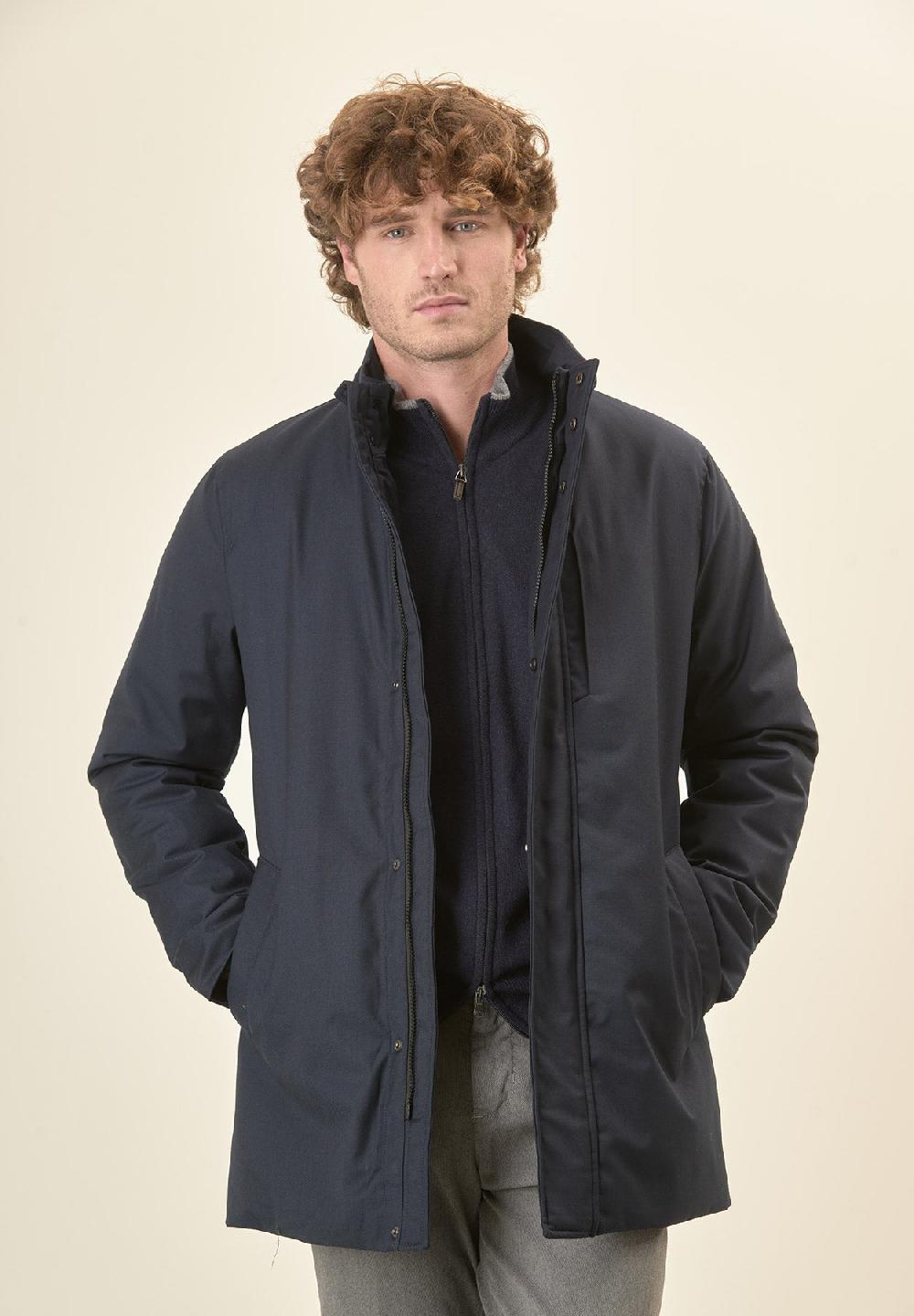 Angelico Giaccone city coat blu pettorina removibile Latest fashion