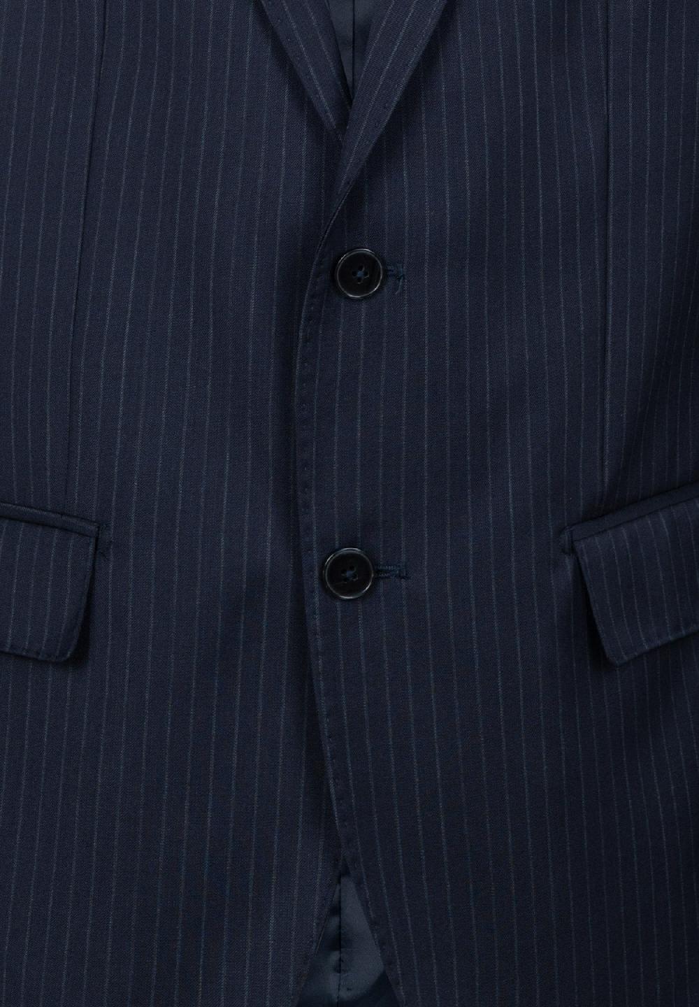 Angelico Abito blu gessato lana vergine comfort fit Pezzi Unici