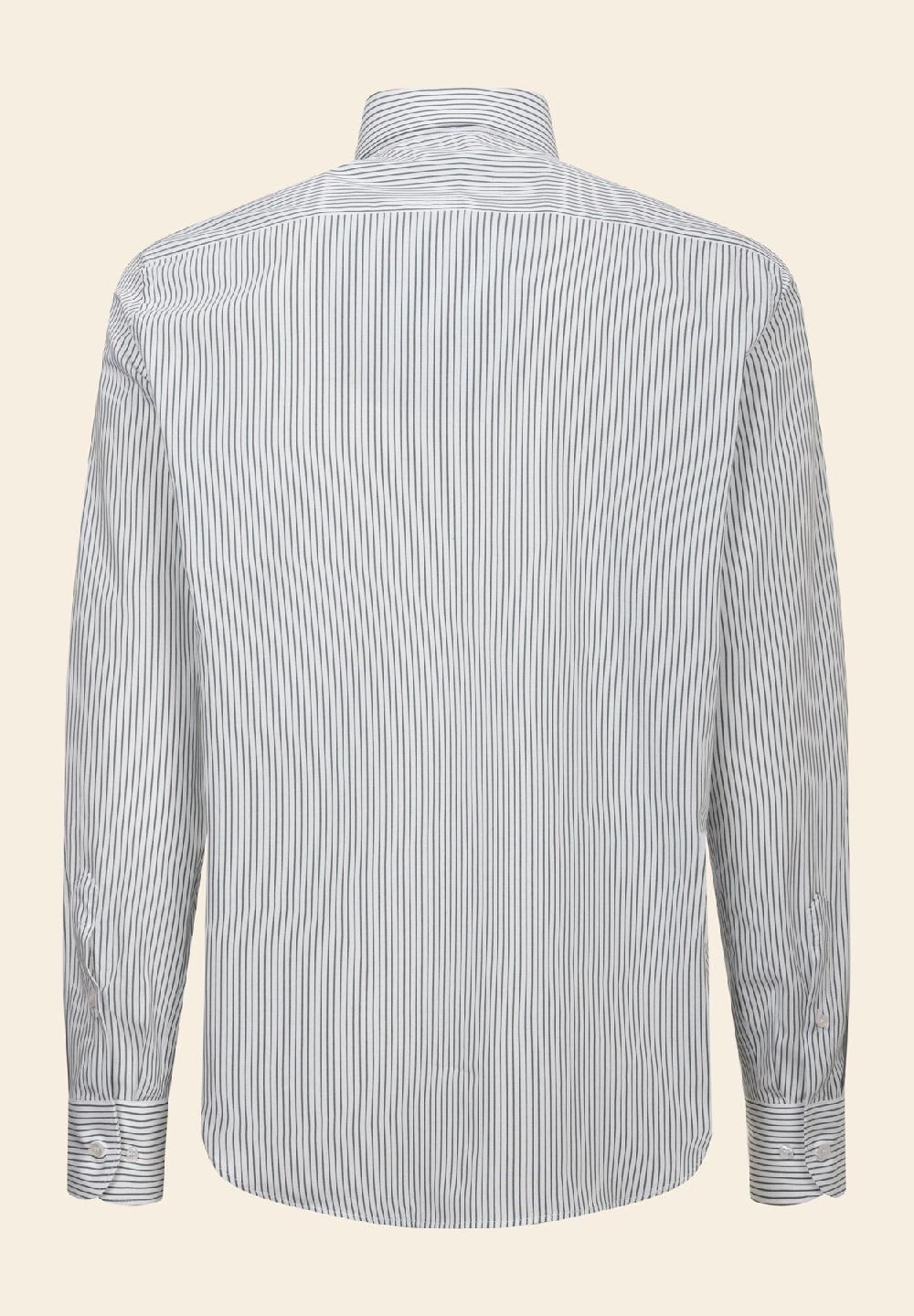 Angelico Camicia verde bianco rigata cotone regular fit Consegna Veloce