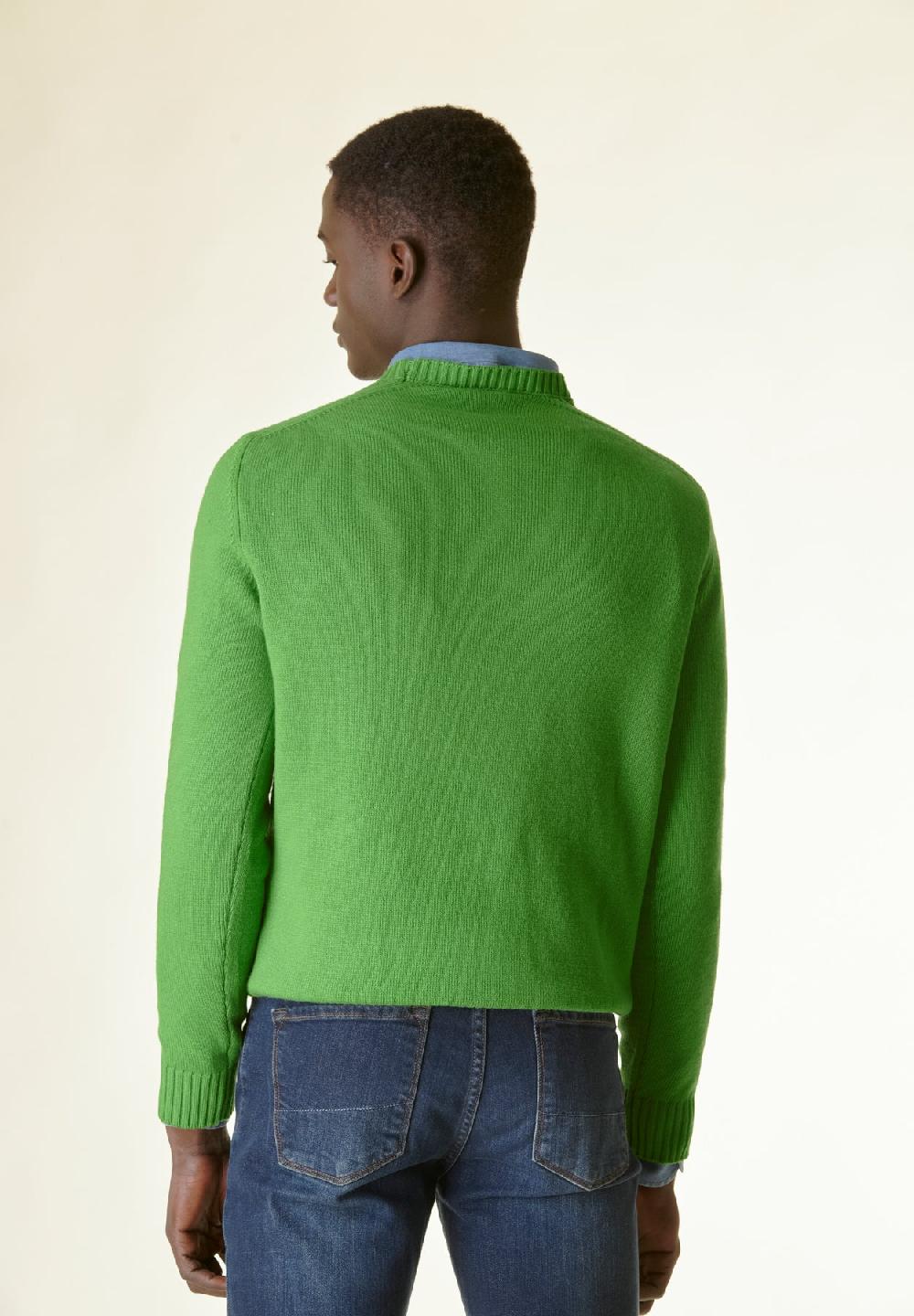 Angelico Maglia verde raglan bordi alti Fino Al -60%