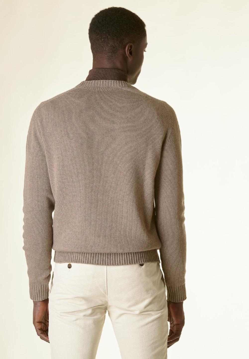 Angelico Maglia tortora raglan bordi alti Convenienza