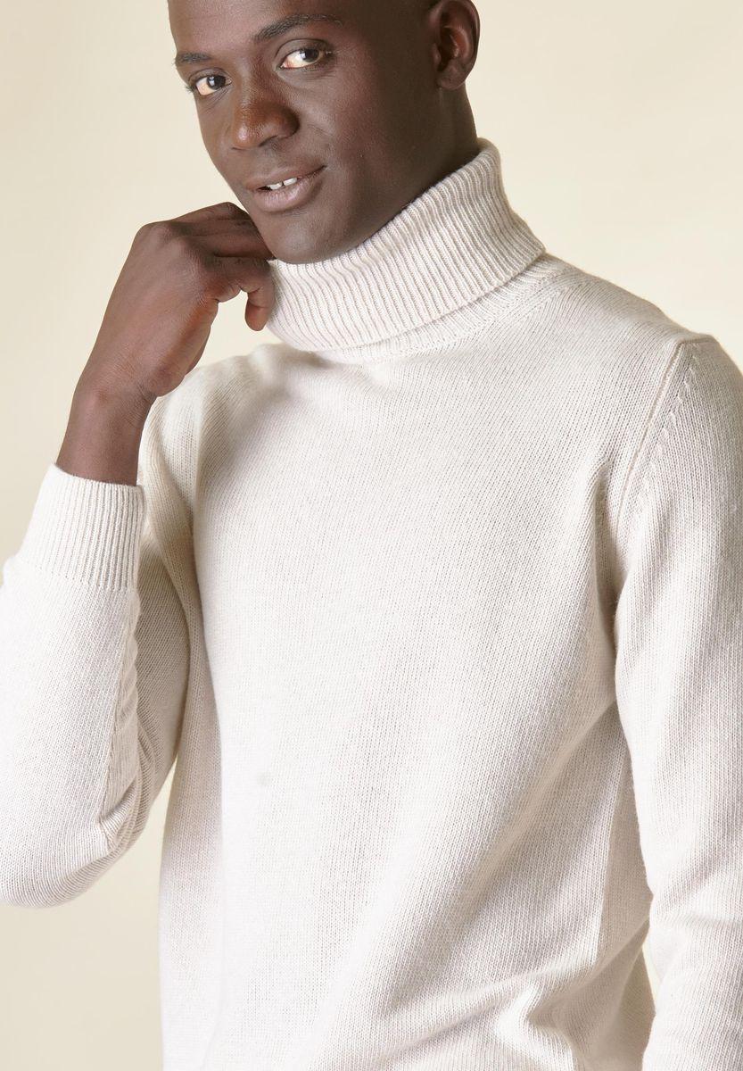 Angelico Dolcevita ecrù mano-cashmere Offerta