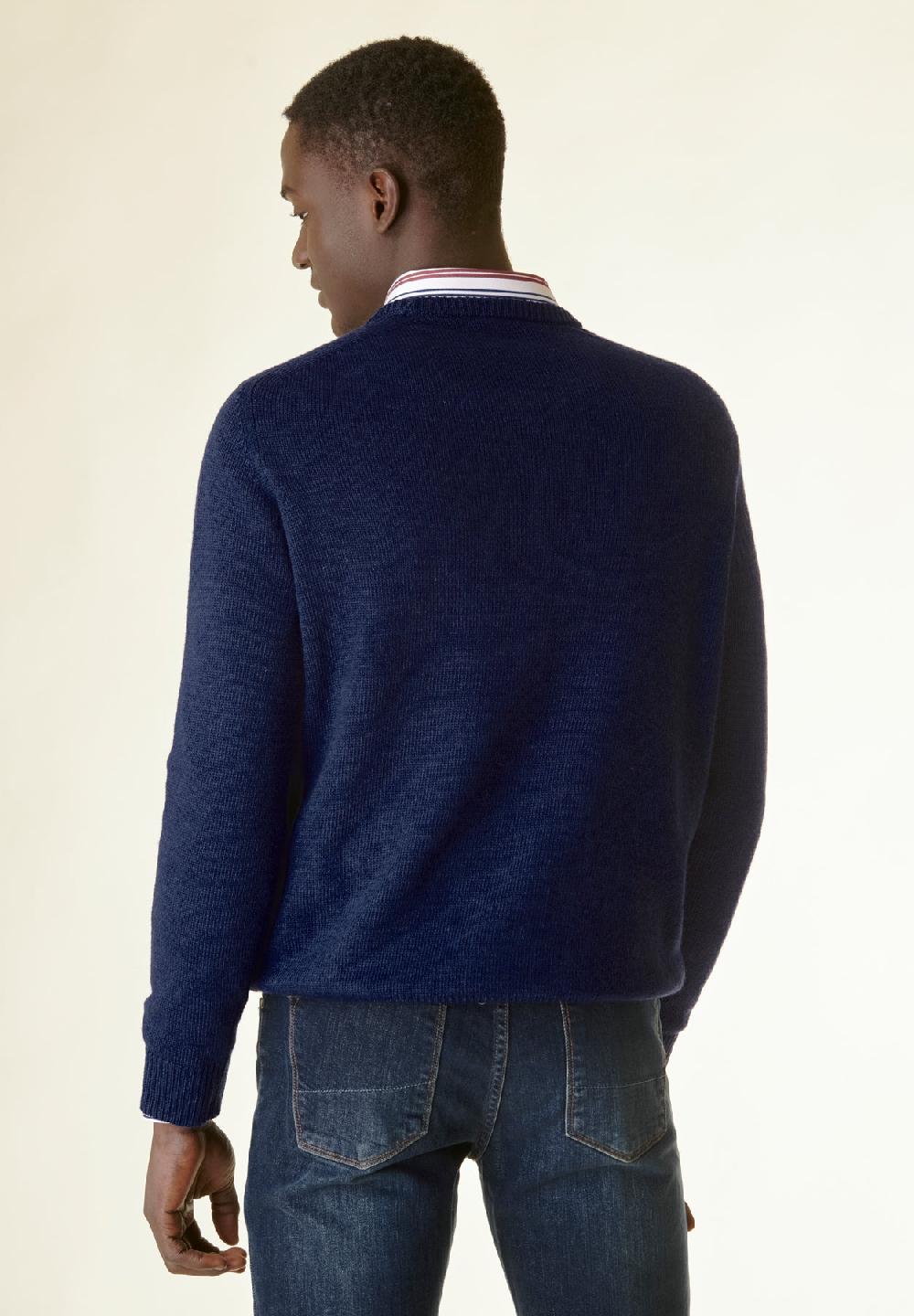 Angelico Maglia bluette finte losanghe raglan Hotsell