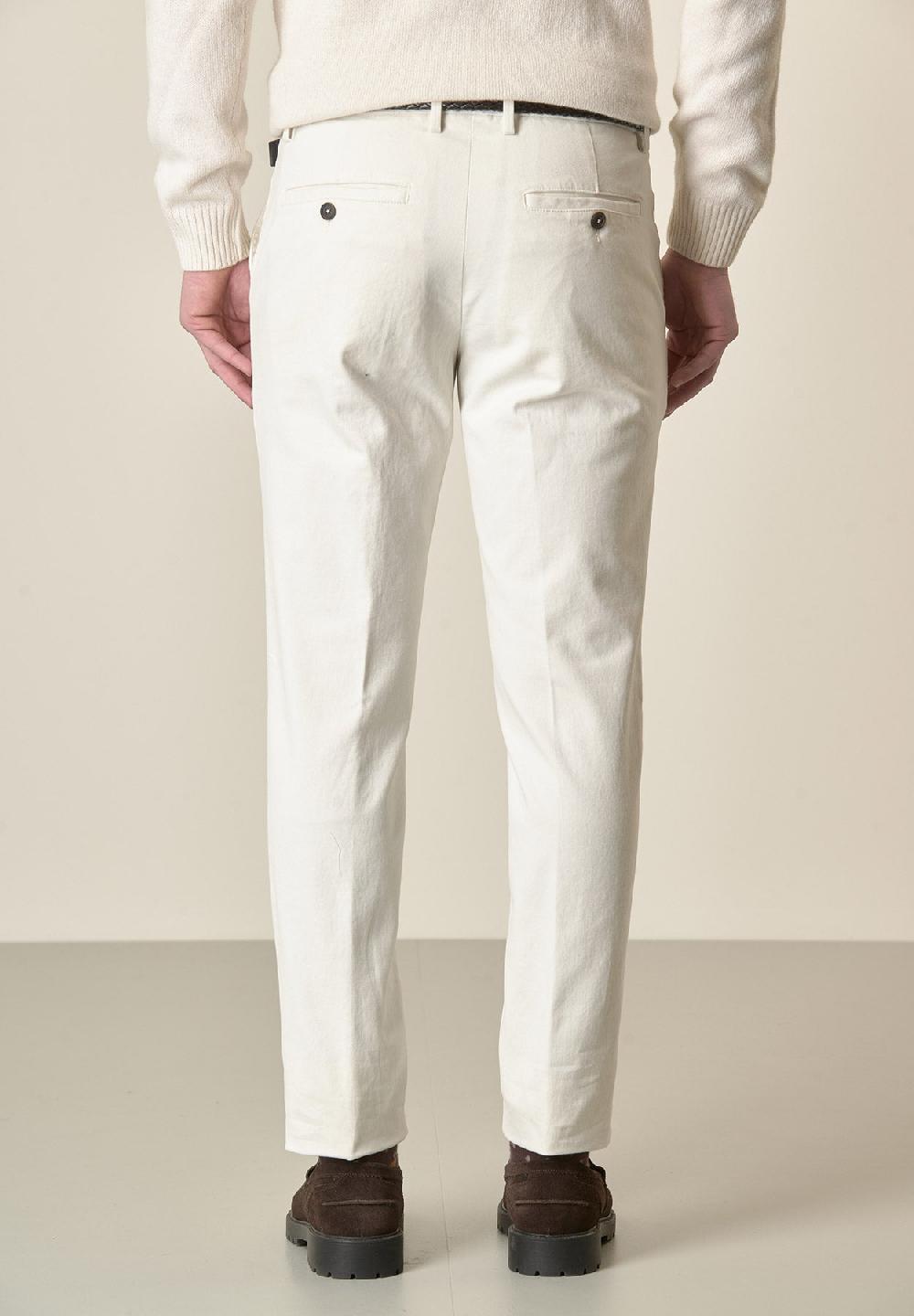 Angelico Pantalone burro sartoriale gabardina cotone regular fit Limitato a 3 giorni