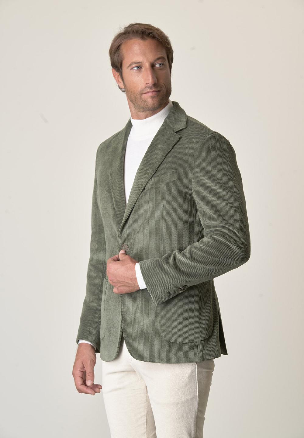 Angelico Giacca verde velluto Spedizione Gratuita